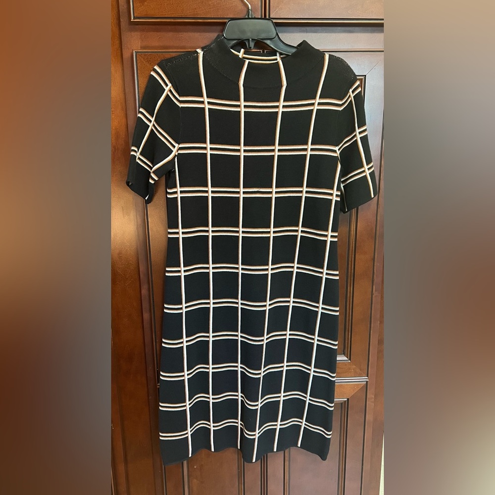 Black Mock Turtleneck Sweater Dress